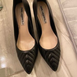 karl lagerfeld black heels